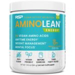 RSP Nutrition Vegan AminoLean - All Natural Pre-workout with Vegan BCAAs, All-in-One Amino Energy, Weight Management, Recovery, and Focus, 25 Serv, Pineapple Coconut