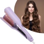 Wave Curling Iron | 2 Barrel Ionic Wavy Hair Curler | Multifunctional Hair Curler | 32MM Curling Iron | Hair Waver Comb | Egg Roll Wavy Hair Curler | 4 Temp Ceramic Hair Waver gedjt