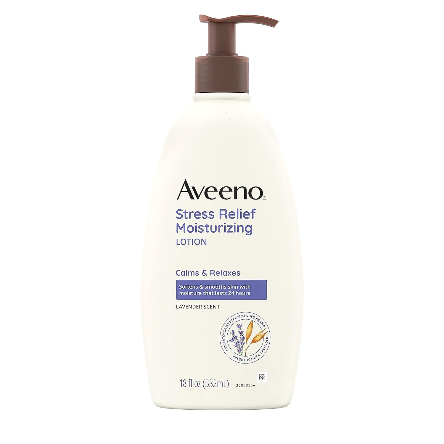 Aveeno Stress Relief Moisturizing Body Lotion with Lavender, Natural Oatmeal and Chamomile & Ylang-Ylang Essential Oils to Calm & Relax, 18 fl. Oz (Pack of 3)