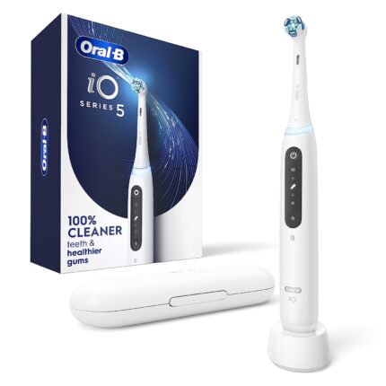 Oral-B Adult Io Series 5 Electric Toothbrush With (1) Brush Head, Rechargeable, White, 1 count