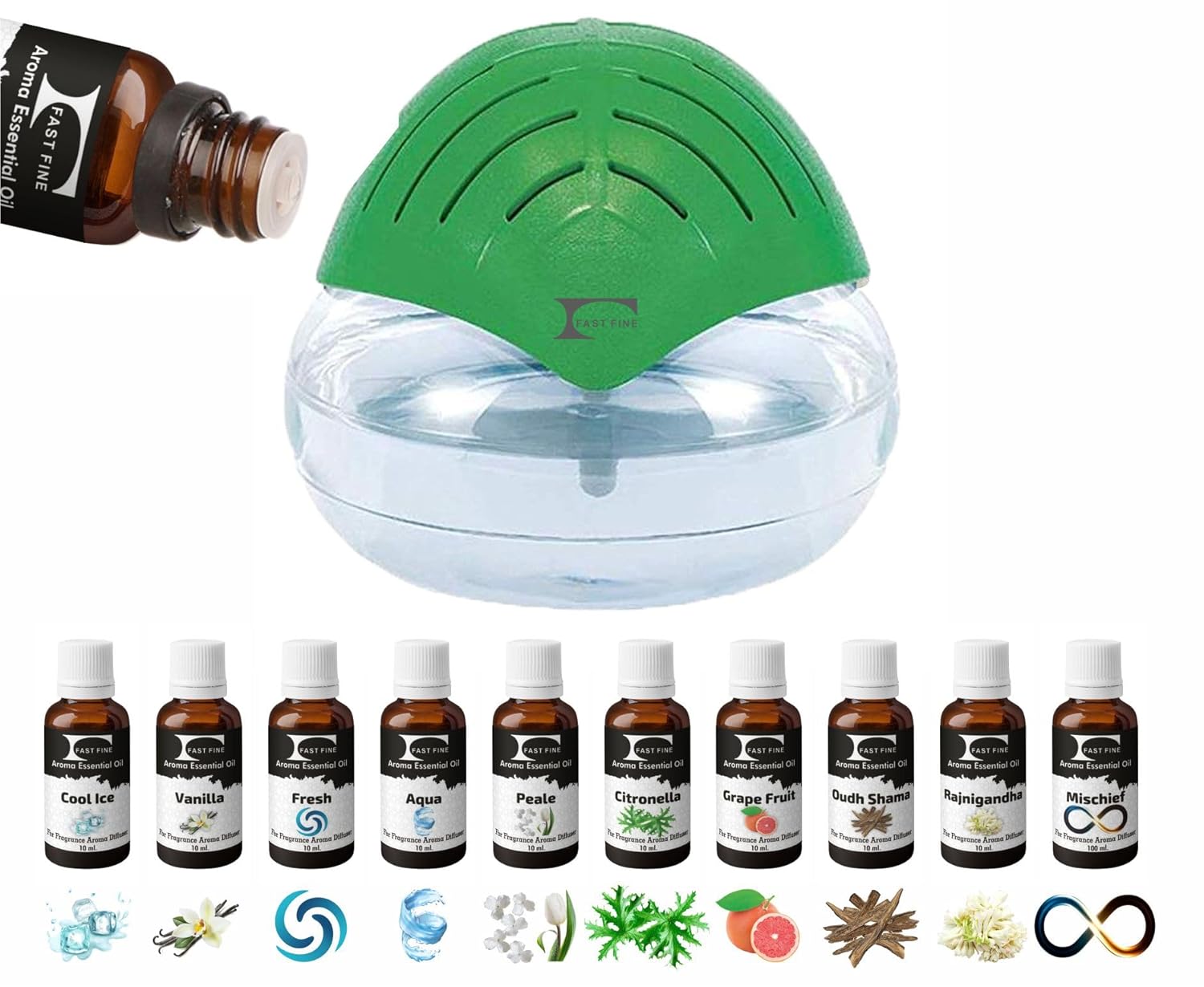 Fast Fine Diffuser Essential Aroma Oils Used for Air Electric Revitalizer Machine Use Home Office washroom Indoor & Outdoor (kamphuor, 500ML)