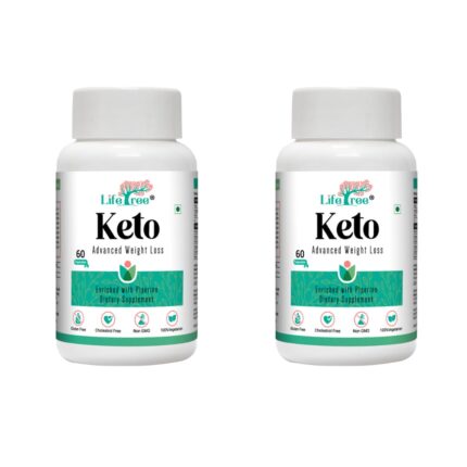 LifeTree Keto Advanced Weight Loss Capsules for Women & Men with Garcinia Cambogia, Green Coffee, Green Tea Extract & Piperine - 60 Veg Capsules (60 Count (Pack Of 2))