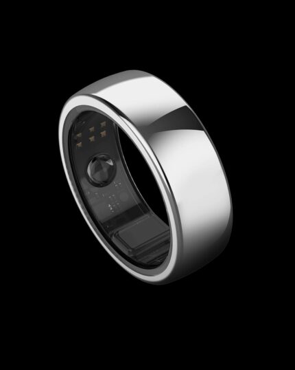 aaboRing, Health & Fitness Tracker Smart Ring, Advance Sleep Monitoring, Stress & Activity Tracking, Titanium, IP68 Waterproof (US Size No 12, Wireless, Stellar Silver)
