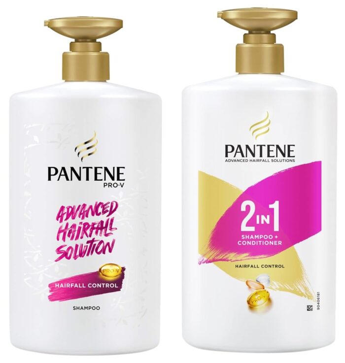 Pantene Advanced Hairfall Solution, 2in1 Anti-Hairfall Shampoo & Conditioner for Women, 1L & Pantene Advanced Hairfall Solution, Hairfall Control Shampoo, Pack of 1, 1000ML