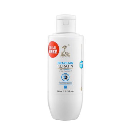 GLOBAL AMAZON SECRETS Brazilian Keratin Shampoo | Professional Smoother-Shinier Damage free Hair | Deep nourishment | Controls Frizz 250 Ml