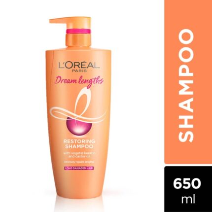 L'Oréal Paris Shampoo, Nourish, Repair & Shine, For Long and Lifeless Hair, Dream Lengths, 650 ml (Pack of 2)