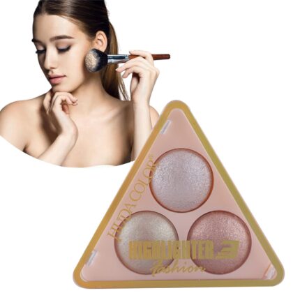 3-Shade Highlighter Palette for Women and Girls | Ultra Shimmer Glow for Face and Body