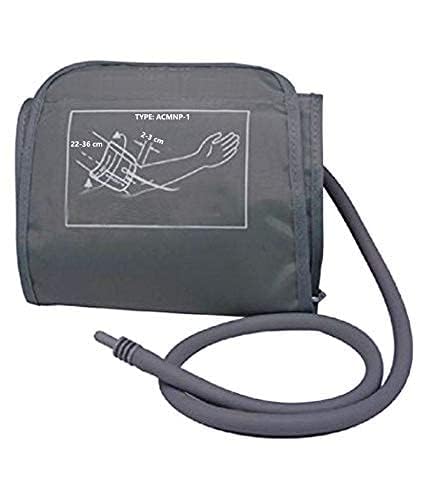 3S Single Tube Normal Size Blood Pressure Monitor Machine Arm Cuff (22-32 cm) - Compatible with Digital Blood Pressure Monitor, Black
