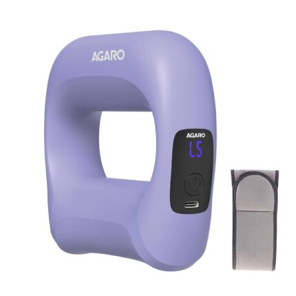 AGARO Percussion Muscle Ring Massager, 5 Speed Setting, 2 Modes, Rechargeable, Deep Tissue Percussion Mini Gun Massager for Full Body Pain Relief & Relaxation for Men and Women, Lilac