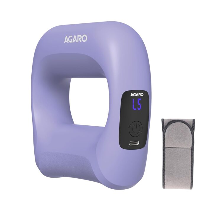 AGARO Percussion Muscle Ring Massager, 5 Speed Setting, 2 Modes, Rechargeable, Deep Tissue Percussion Mini Gun Massager for Full Body Pain Relief & Relaxation for Men and Women, Lilac