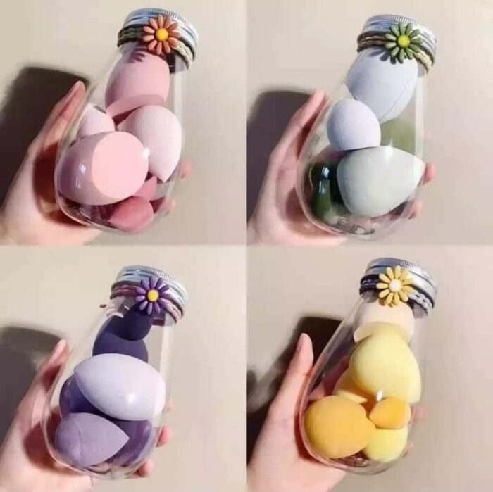AIR BEAUTY 6 Pcs/Bottles Fashion Make Up Mix Cosmetic Puff Makeup Sponge Foundation Powder Sponge Beauty Tool Makeup Tool Accessories Beauty Blender Makeup Sponge (Color : MULTICOLOUR)
