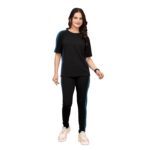 ALISBA Women's Active Wear Track Suit Set - Sportswear Top & Bottom Set for Women Western for Fitness & Workout Tshirt for Women Gym pants for women workout combo Track Suit, Yoga, Running (Pack of 2)