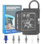 AQESO 5.9"-9.5" Small Blood Pressure Cuff Arm - BP Replacement Cuff for Individuals with Thin Tiny Upper Arms, 6 Size Connectors Compatible with Omron and Other Brands, Workable with Your Own Adapter