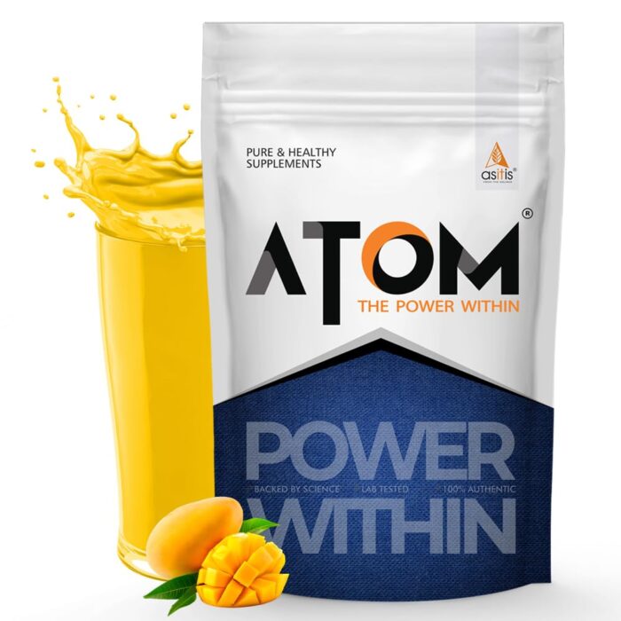 AS-IT-IS Nutrition ATOM Pea Protein, 29g Protein, Peak Muscle Gains & Fast Recovery, Easy Digest, Vegan Smooth & Delicious, 1Kg (1, Mango Fusion)