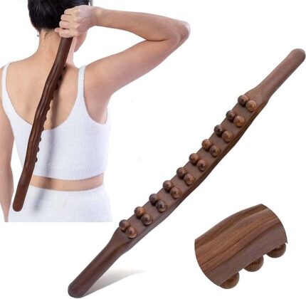 Acucare Massage Tools Lymphatic Drainage Massager Stick for Body Neck Shoulder Back Massager Scrape Therapy SPA Beauty Salon (20 Beads (points)