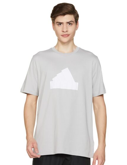 Adidas Men's Cotton Geometric Regular Fit T-Shirt