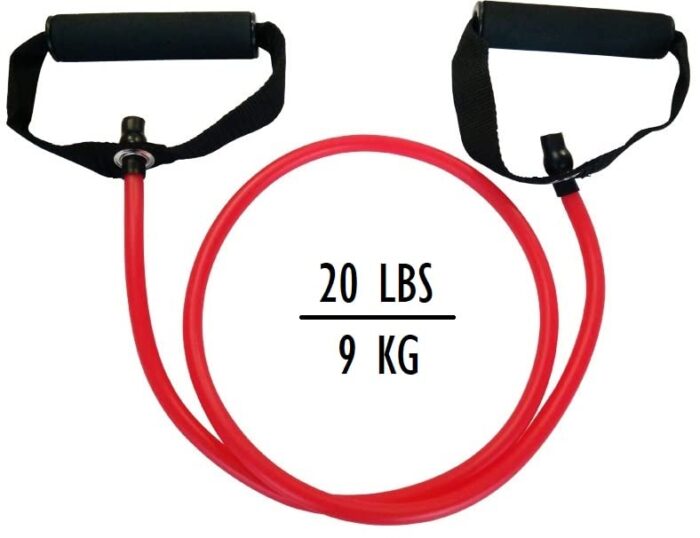 Aegon Resistance Band | Workout Band | Resistance Tube for Exercise | Pilates Latex Tube Expander | Strength Training Resistant Band for Men & Women | Stretching Bands Set Fitness Equipment 20 LBS