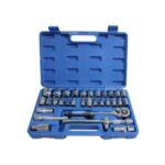 Aegon Ss-32 1/2" 32Pcs 12 Point Combinational Ratchet Socket Wrench Spanner Tool Chrome Vanadium Hand Tool Kit,Dr Socket Wrench Set For Repairing Work,Diy,Auto Repairs Car & Bike-Chrome Vanadium Steel