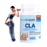 Alpspure Nutra CLA Tablets 750Mg Fat Burner With Chromium Picolinate, Piperine, Supports Weight Management - 60 Tablets