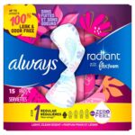 Always Radiant Pads with Wings, Scented (Pack of 4)