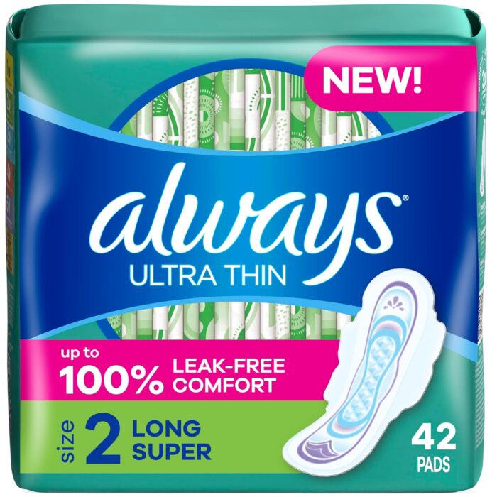 Always Ultra Thin Pads Super W/Flexi-Wings Unscented 42 Count