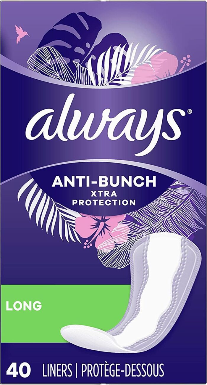Always Xtra Protection Daily Liners, Long, 40 Count