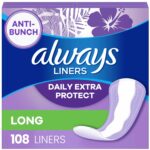 Always Xtra Protection Long Daily Liners Unscented 108 Count