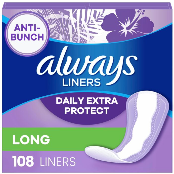 Always Xtra Protection Long Daily Liners Unscented 108 Count
