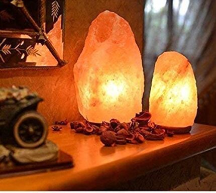 Attractive Craft Store Himalayan Rock Salt Lamp in Natural Shape (4-5 KG) with Extra Free Bulb for Positive Energy, Vastu, Fengshui, Healing, Peace, Harmony, Purification, Best Gifting Option