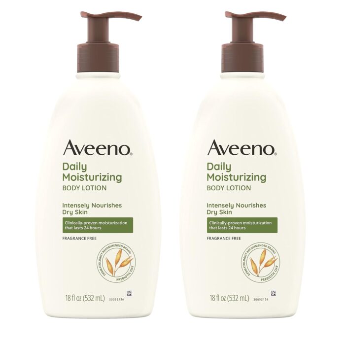 Aveeno Active Naturals Daily Moisturizing Lotion, 12-Ounce Pump (Pack of 2)