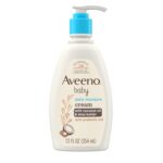 Aveeno Baby Daily Moisturizing Cream with Prebiotic Oat, Coconut Oil & Shea Butter, Gentle Coconut Scent, 12 fl. oz