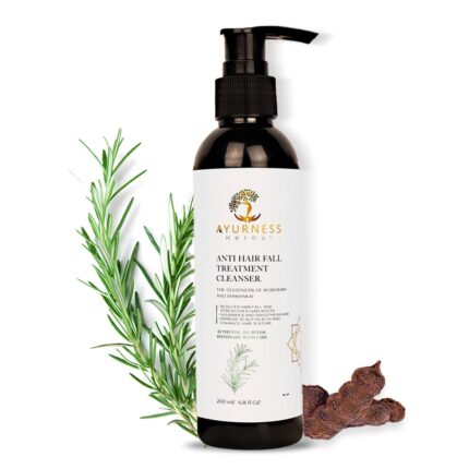 Ayurness Herbal Anti Hair Fall Cleanser- For Women & Men Contains Rosemary & Shikakai, Ayurvedic Natural Shampoo For All Hair Types Smoothen & Strengthen Hair Roots and Scalp-200ml