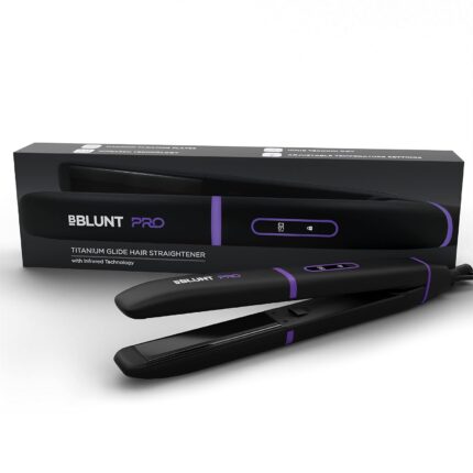 BBlunt Pro Titanium Glide Hair Straightener With 5 Temperature Settings And Infrared Technology For 1.6X Better Hair Smoothness((Titanium floating plates)