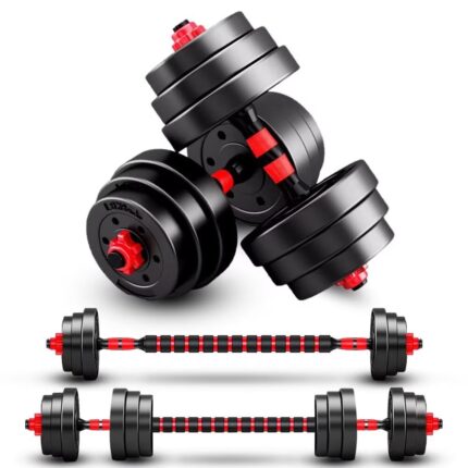 BCBIG Adjustable Dumbbell Sets Barbell 2 in 1 Weight Pair Home Fitness Free Weight Equipment Anti-Slip Handle with Connector,Lifting Dumbells for Body Workout Home Gym,Delivery Within 7 Days