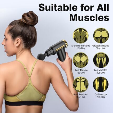 BLOKMELODY MASSAGE GUN Massage Gun For Full Body Relaxation|Deep Tissue Percussion Massager Machine For Muscle Relaxation|Battery Powered And Handheld For Neck, Shoulder, Back