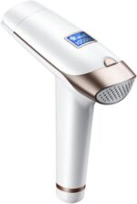BLURISM Hair Removal Device, 2 Flash Modes and 300000 Flashes Ipl Permanent Hair Removal & Upgrade Ice Compress 5 Energy Levels, Laser Hair Removal Device for Bikini Leg Facial Use (White)