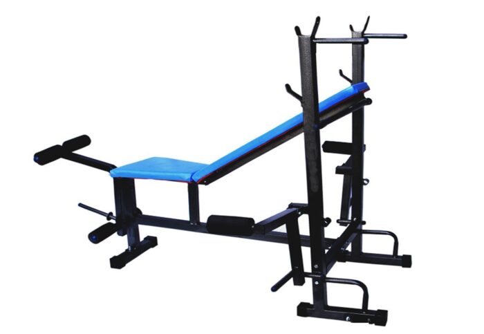 BODY MAXX Home Gym Pack with 8 in 1 Bench, 4 Rods, Bands, Gripper, Rope & Gloves (50kg)