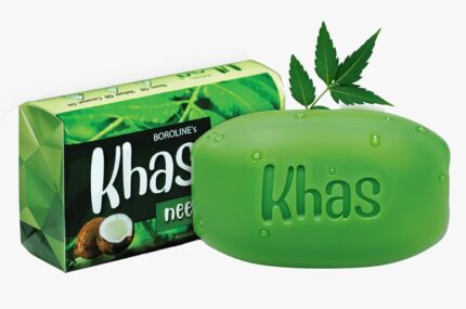 BOROLINE Khas Neem Soap-Natural Cleansing & Detox | With Neem,Vetiver, Coconut Oil (Pack Of 5)