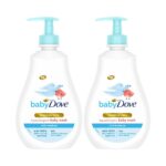 Baby Dove Rich Moisture Hair to Toe Baby Wash, No Tears Body Wash for Baby's Soft Skin - Hypoallergenic, No Sulphates, No Parabens, 400 ml (Pack of 2)