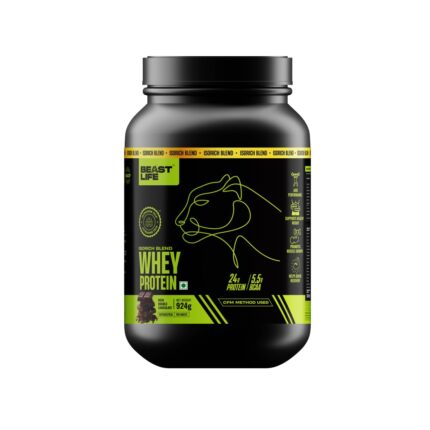 BeastLife Whey Protein Powder Isolate 24g Protein, 5.5g BCAA, Ultrasorb Tech | High Absorption for Muscle Gain & Fast Recovery | Sports Nutrition for Men & Women | 924g Rich Double Chocolate