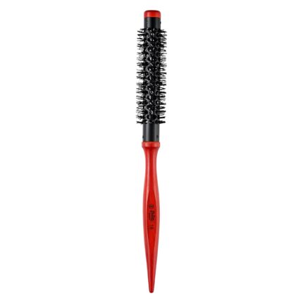 Beauté Secrets Small Round Brush for Blow Drying, 0.6 Inch Hard Bristle Mini Quiff Roller Brush Curling Brush Wooden Handle Nylon Bristles Styling Hair Brush for Curling, Short Hair,Thin Hair (0.6 Inch | 16 mm)