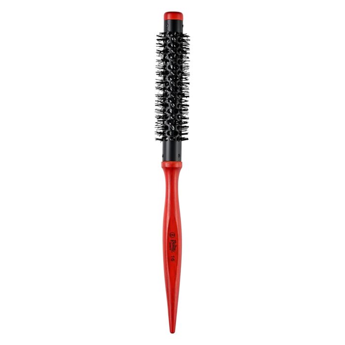 Beauté Secrets Small Round Brush for Blow Drying, 0.6 Inch Hard Bristle Mini Quiff Roller Brush Curling Brush Wooden Handle Nylon Bristles Styling Hair Brush for Curling, Short Hair,Thin Hair (0.6 Inch | 16 mm)