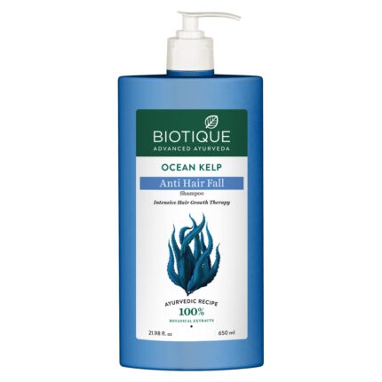 Biotique Ocean Kelp Anti Hairfall Shampoo | Intensive Hair Growth Therapy| Anti Hairfall Shampoo that Maintains Shine |100% Botanical Extracts | Suitable for All Hair Types |650ml
