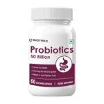 Biotrex Nutraceuticals Probiotics 50 Billion With 150mg Prebiotics Supplement For Gut Health - 60 Capsules