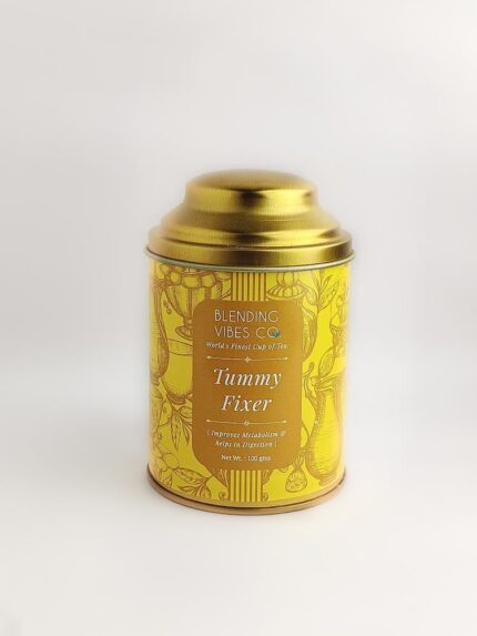 Blending Vibes Tummy Fixer Green Tea | Weight Loss Tea | Boost Metabolism | Fat Burner | Relieves Gas, Bloating, Constipation, Diarrhea, Acidity, Indigestion | Premium Handpicked Blend | 100gm