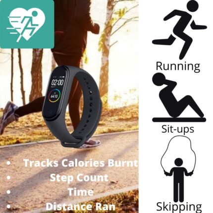 Bluetooth Smart Fitness Band Watch with Heart Rate Activity Tracker