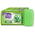 BoroPlus Antiseptic And Moisturising Bathing Neem Soap With Neem, Tea Tree, Aloe Vera & Shea Butter | 99.9% Germ And Virus Protection | For Smooth, Soft, Moisturised & Nourished Skin, 125G (Pack Of 4)
