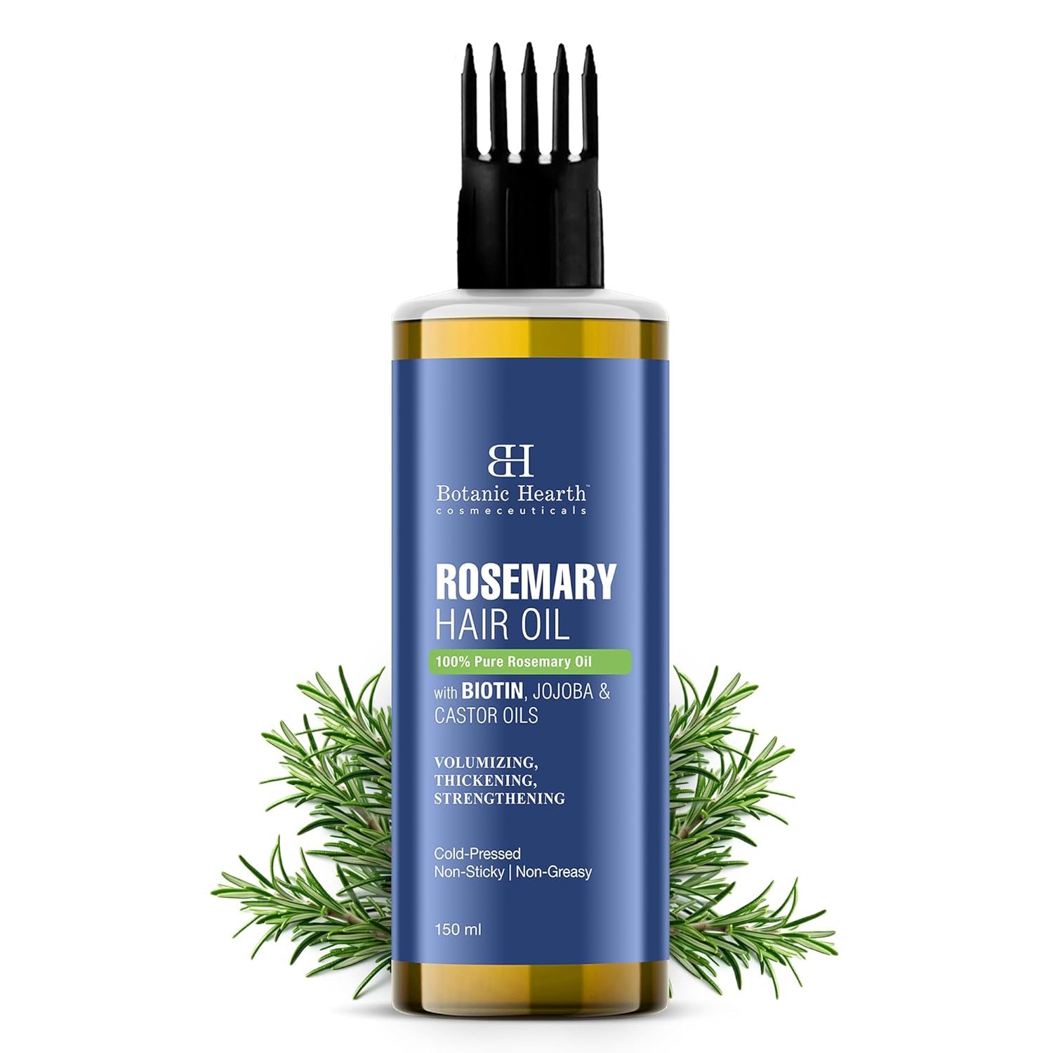 Botanic Hearth 100% Pure Rosemary Oil for Hair Growth | Controls Hair Fall, Promotes New Hair Growth | Hair Strengthening Treatment for Healthy Nourished Hair | 150 ml