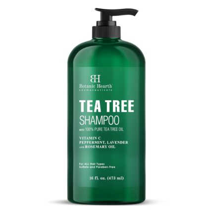 Botanic Hearth Tea Tree Shampoo, Vitamin C, Peppermint, Lavender and Rosemary Oil, Fights Dandruff and Dry Scalp, 16 fl oz…