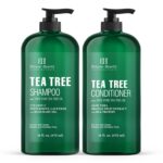 Botanic Hearth Tea Tree Shampoo and Conditioner Set - with 100% Pure Tea Tree Oil, for Itchy and Dry Scalp, Sulfate Free, Paraben Free - for Men and Women - 16 fl oz each
